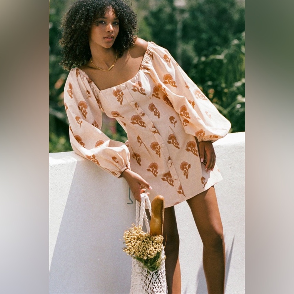 Sabo Skirt Floral Linen Tyla Dress